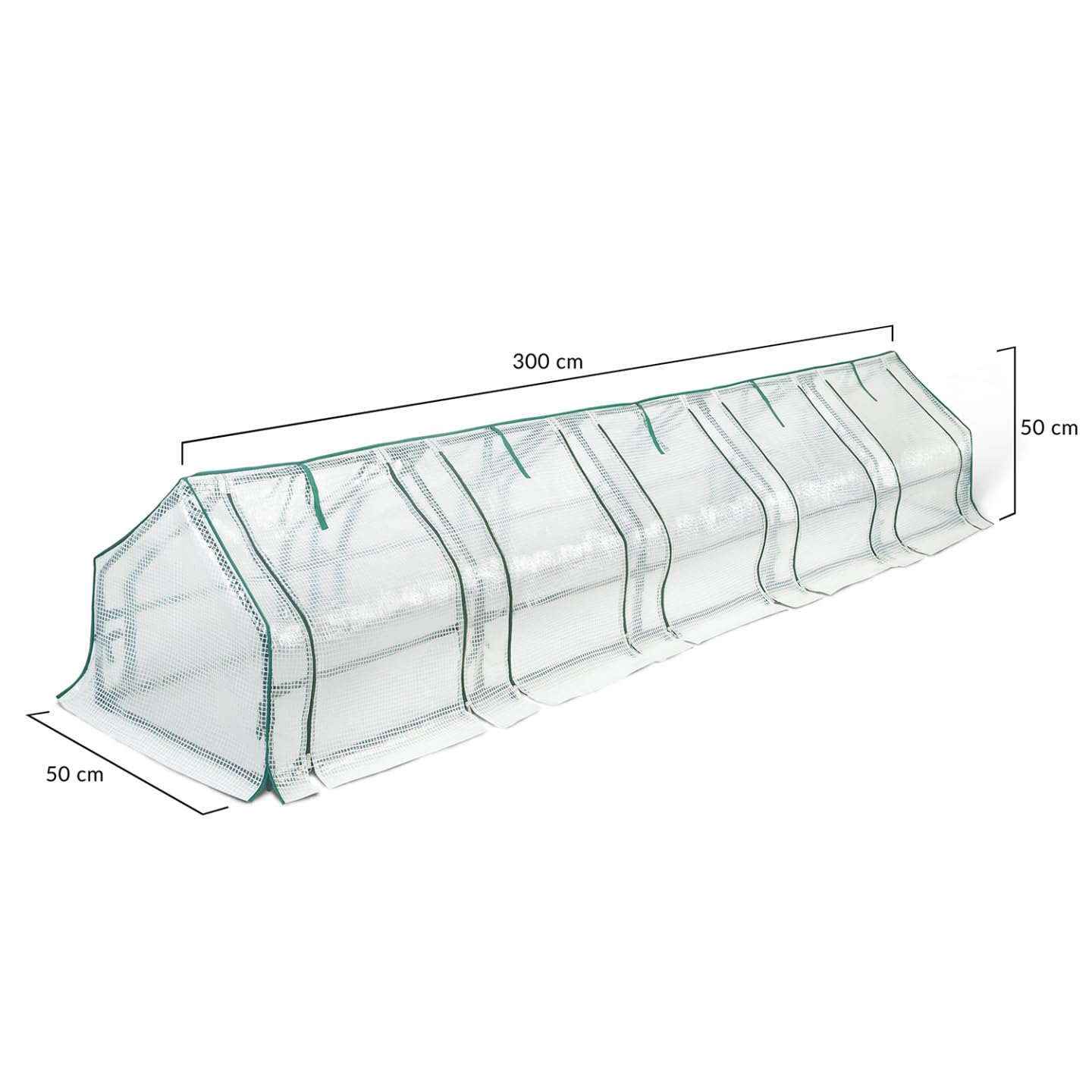 IDMarket - Serre châssis de Jardin spéciale forçage L. 300 CM Blanche
