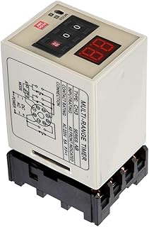 Delay Timer Relay, Digital Delay Timer Relay AH3-DM Dual Mode 0.01S-99H LED Display 12/24/110/220/380V (DC 12V)(AC/DC 24V)