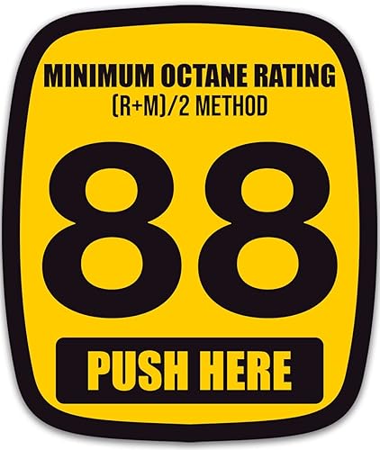 Miniatura 7 de Pegatina Diesel Push Here (bombas de combustible con clasificación de cetano, para camiones de gasolineras (2 x 2.5 pulgadas)