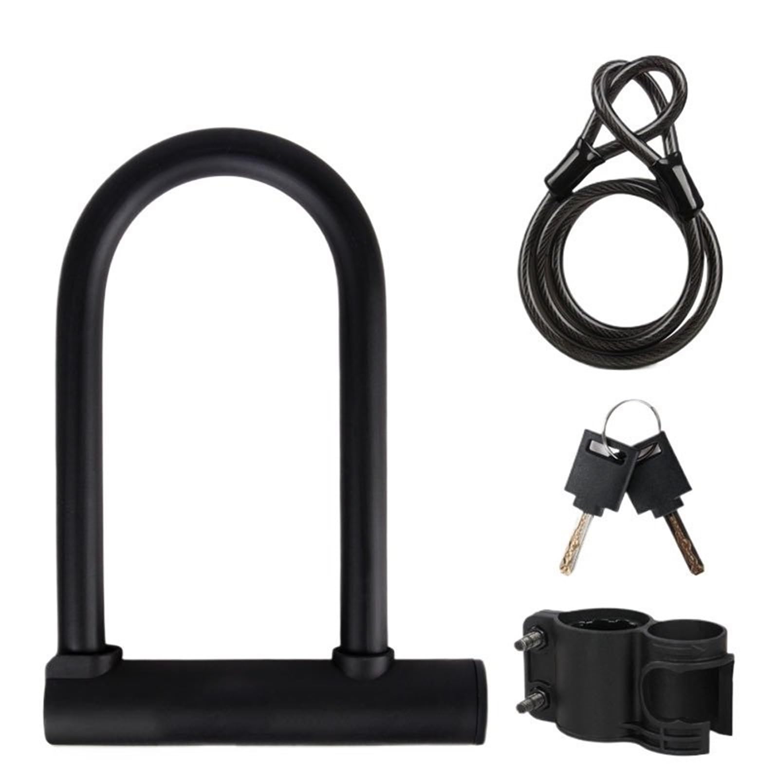 Motorcycle Handlebar Lock Anti Theft Convenient Motorcycle Accessories Security Lock Reinforced with Key U-Shaped Motorbike Lock Security(2)