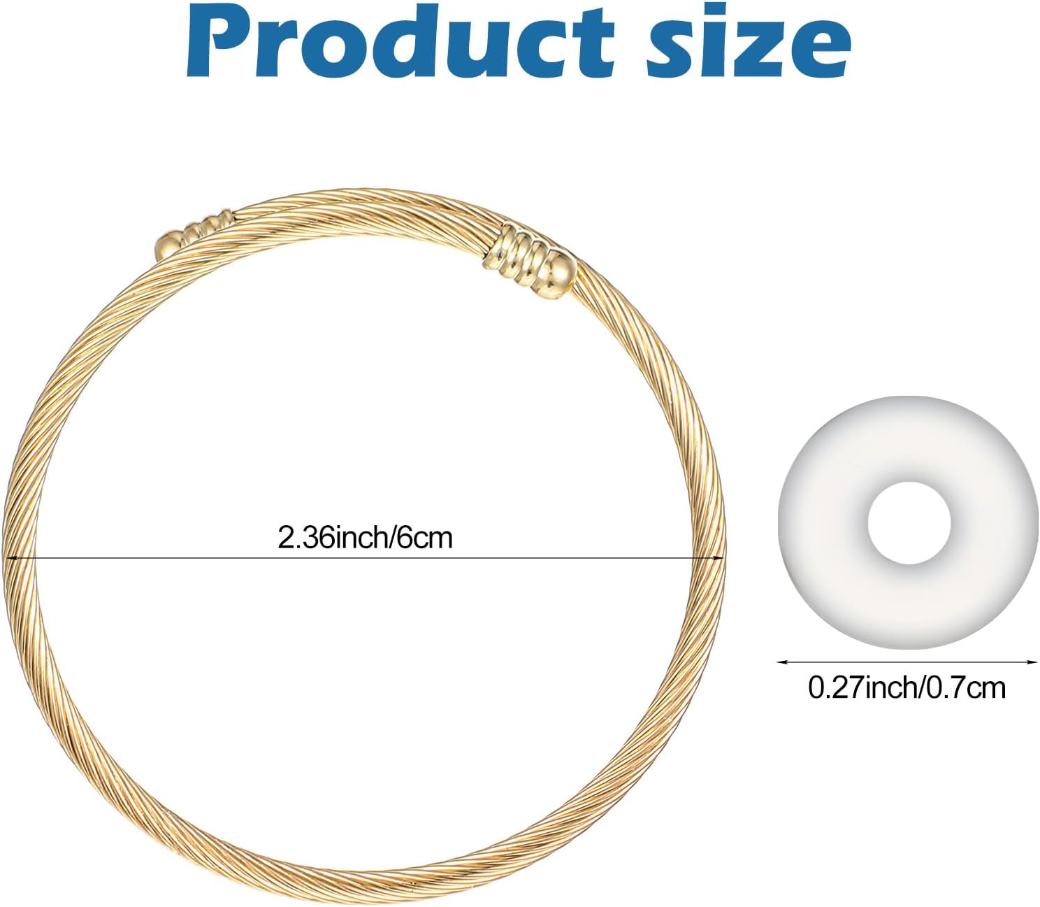 45 Pcs Snake Charm Bracelet Set Stainless Steel Expandable Bangle Bracelets Adjustable Snake Bracelet Chain for Women DIY Jewelry Making Supplies Christmas Birthday Gifts (Gold+Silver) - Image 2