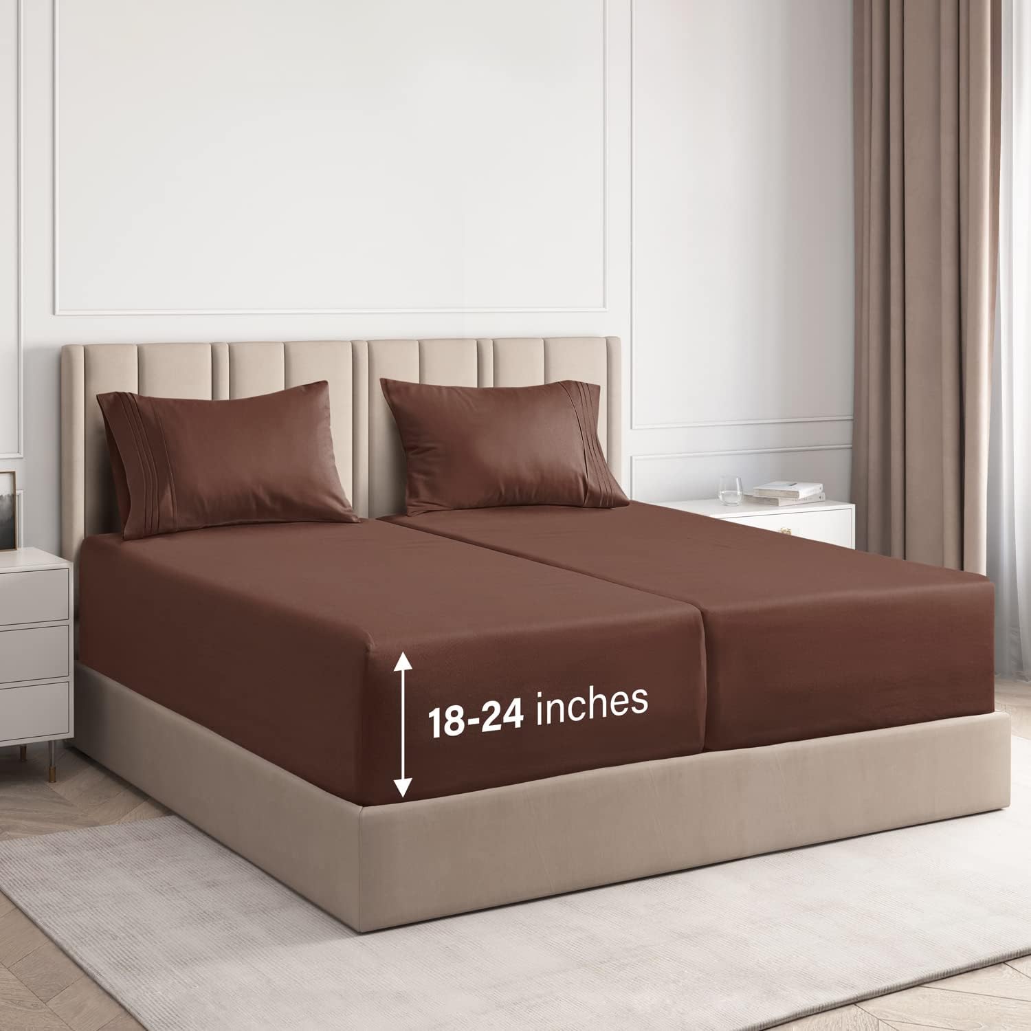 Extra Deep Pocket Sheets 5 Piece Sheet Set Split King Size Sheets