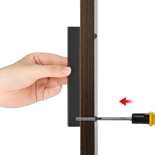 Miniatura 4 de Peaha Paquete de 10 tiradores de gabinete con borde de dedo, tiradores de cajón negro mate para cajones de 3 pulgadas (2.992 in) con agujeros