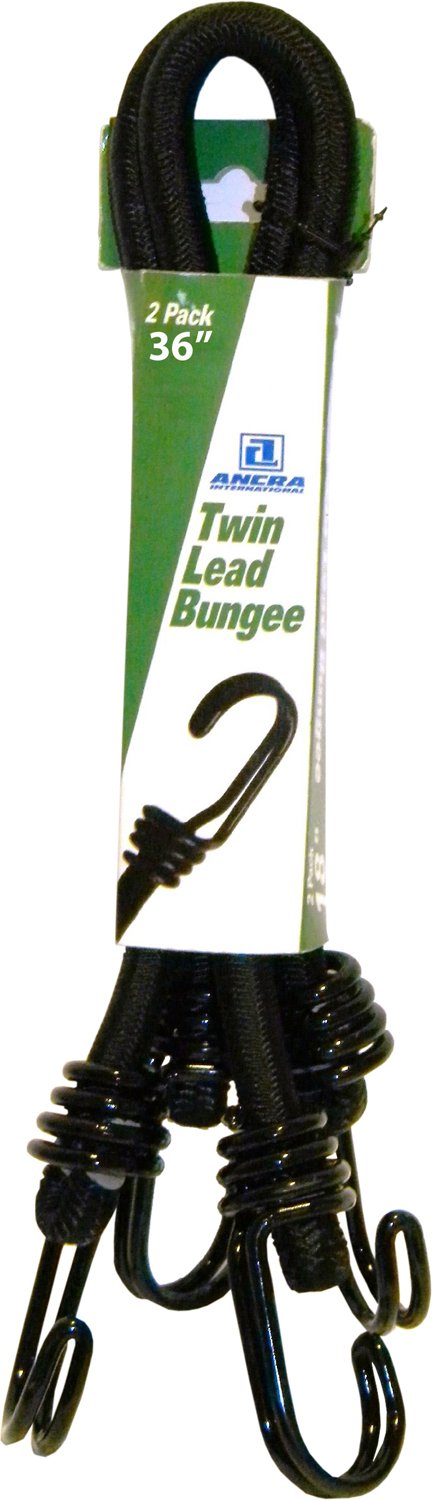 Ancra 95739 Twin Lead Bungee Cords, Black, 2-Pack, 36-Inch