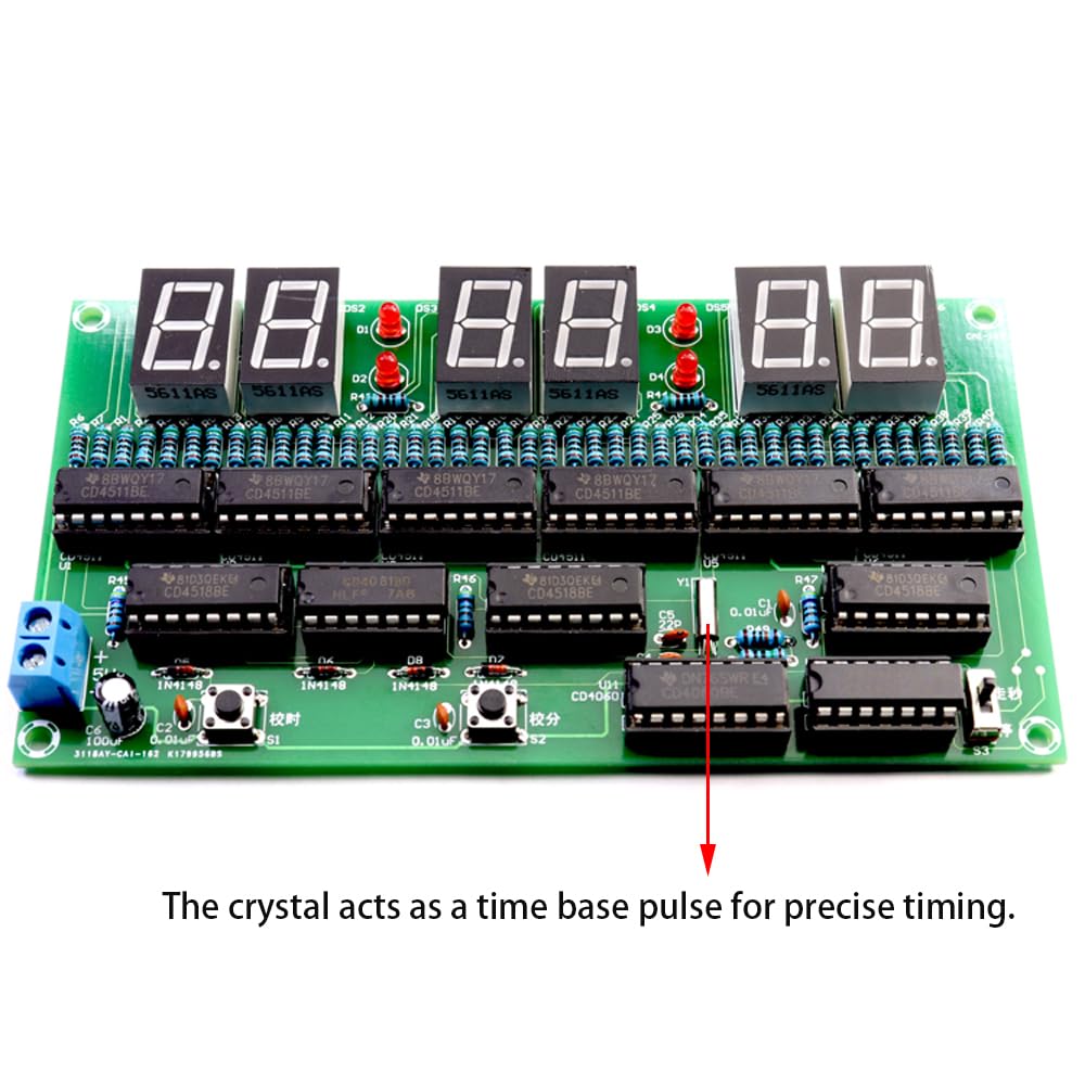 DIY Elektronische Uhr kit 6 bit Digital Schaltung Uhr Löten kit Geschicklichkeit Wettbewerb Trainingsmaterialien für Erwachsene