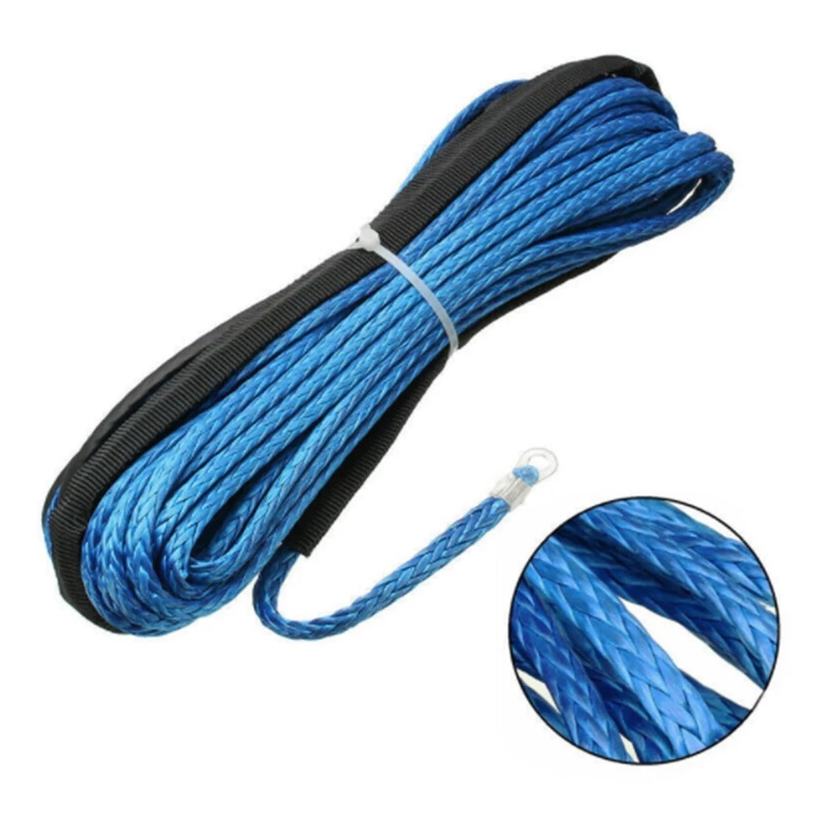 4,8 Mm * 15 M (2,5 Tony) Syntetyczny Kabel Do Odzyskiwania Liny Wciągarki ATV UTV Ciężarówka Wciągarka Łodzi Lina Holownicza Solidna I Niezawodna(Blue)