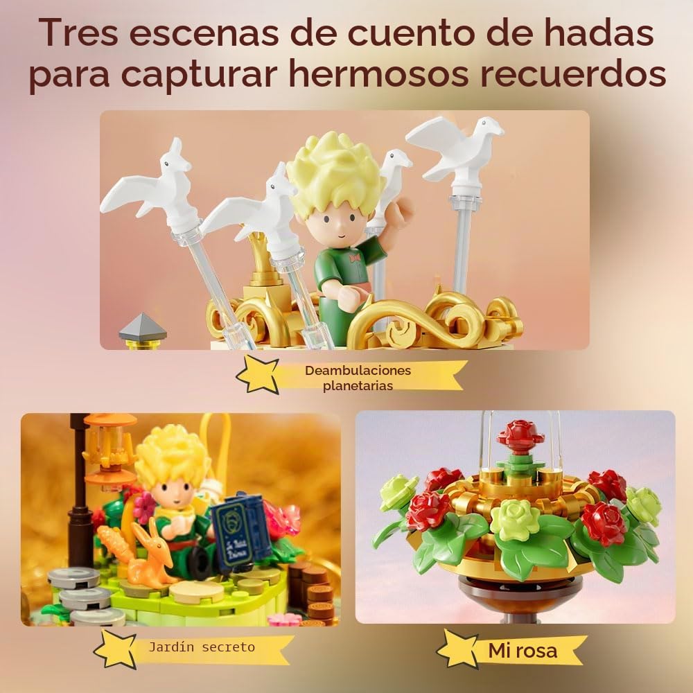 PANTASY El Set de Bloques de Construcción del Reloj de Arena del Pequeño Príncipe, Kit Creativo de Construcción para Adultos y Adolescentes, Modelo Decorativo para el Hogar y la Oficina