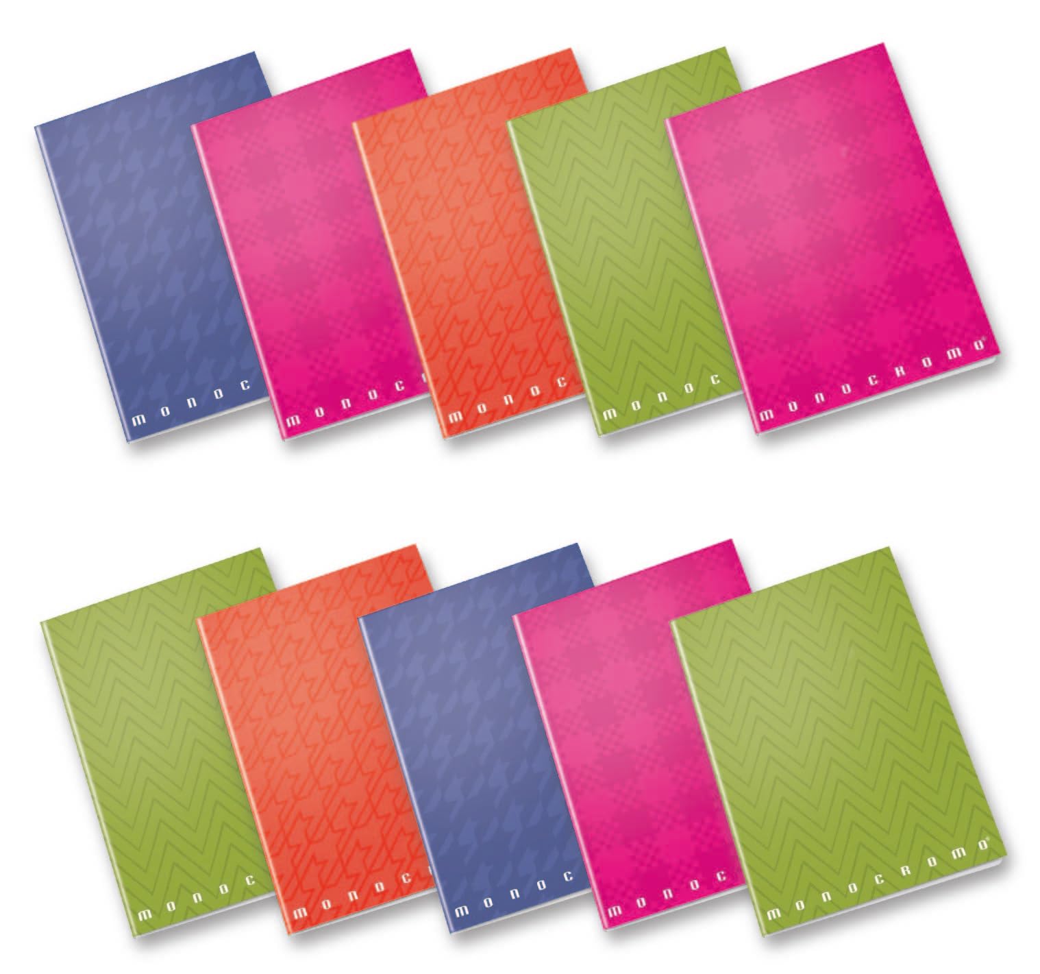 Pigna Pack 10 Maxi Monochrome Pattern 100 gr., 5M - Squares 5 mm