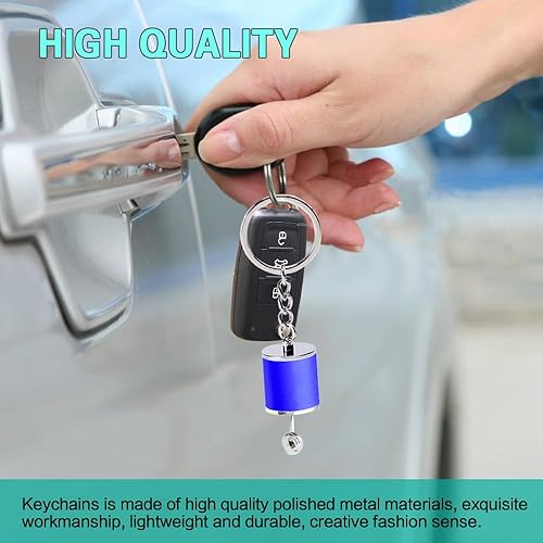 Miniatura 5 de Jsorum Llavero de juguete para ansiedad de cambio de marchas de transmisión manual de seis velocidades, llavero de automóvil con pieza automotriz,