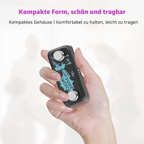 Btuty Dual Footswitch Pedal with 6.35 mm TRS Connection for Effects Devices