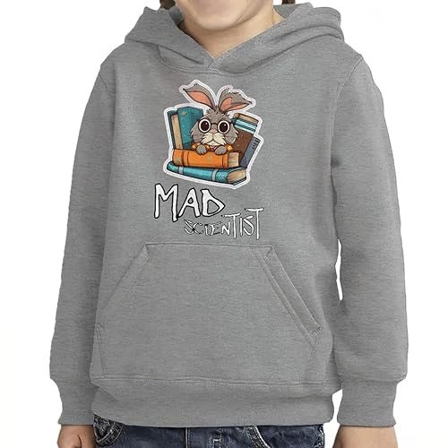 Mad Scientist Toddler Pullover Hoodie - Bunny Print Sponge Fleece