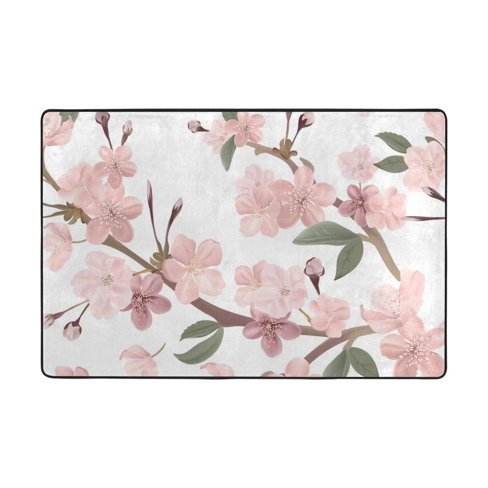 Tapis de salon en velours doux rose antidérapant et confortable 60x39"