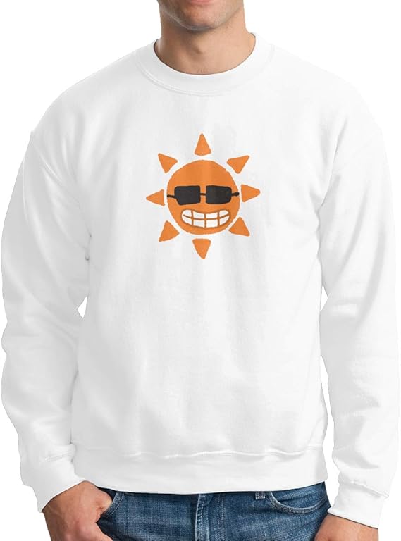 Amazon Co Jp パーカー ラウンドネック 長袖 丸首 メンズ トップス トレーナー スウェット太陽イラスト 秋服 プルオーバー シンプル 春と秋上着 男女兼用 おしゃれ 可愛い 秋 冬 ファッション