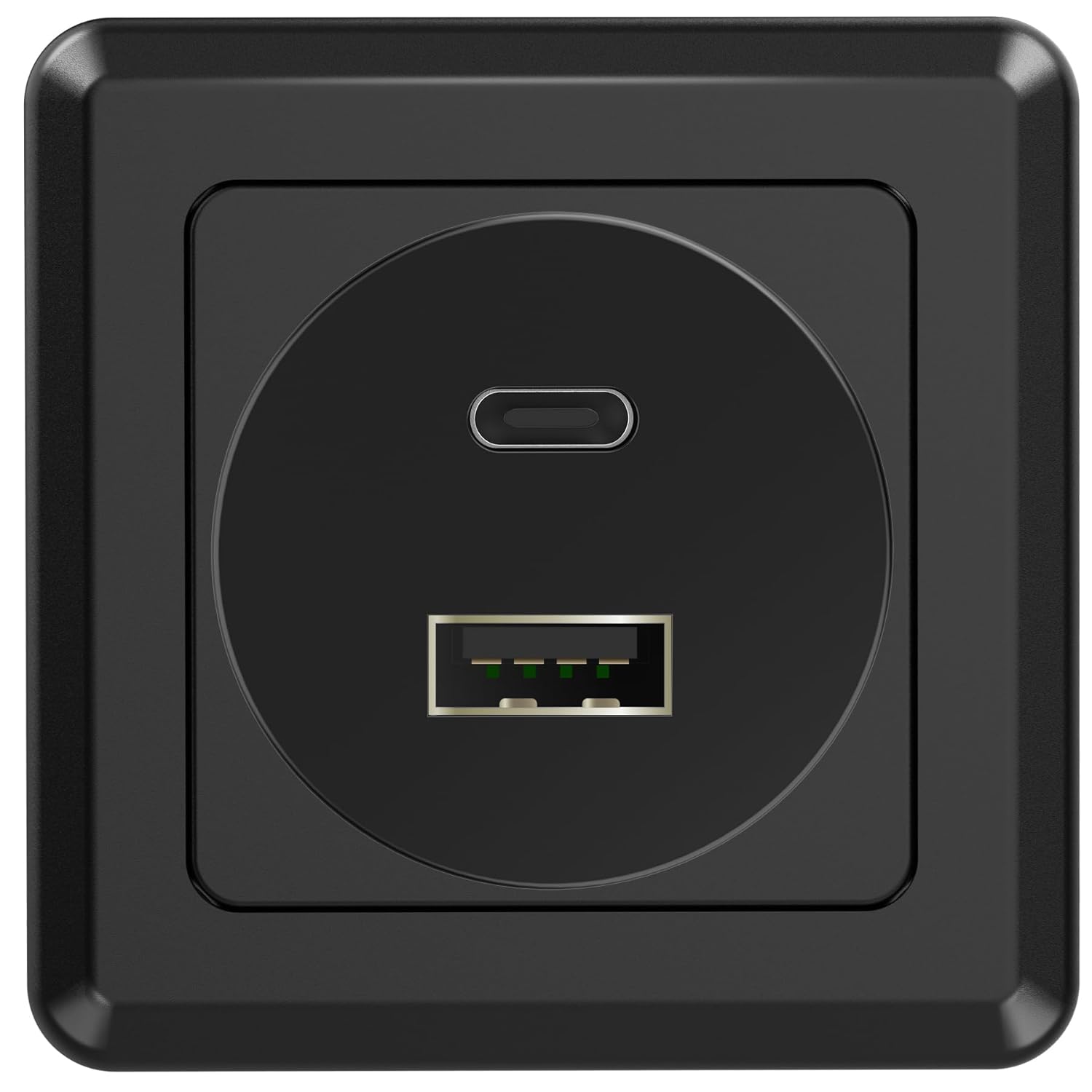 RV USB Outlet 12V Wall Mount, Aluminum PD3.0 24W & QC3.0 18W USB-A/C Dual Port Socket, 12V USB Outlet with Black Faceplate, Great for RV, Boat, Caravan, Camper Trailer (2)