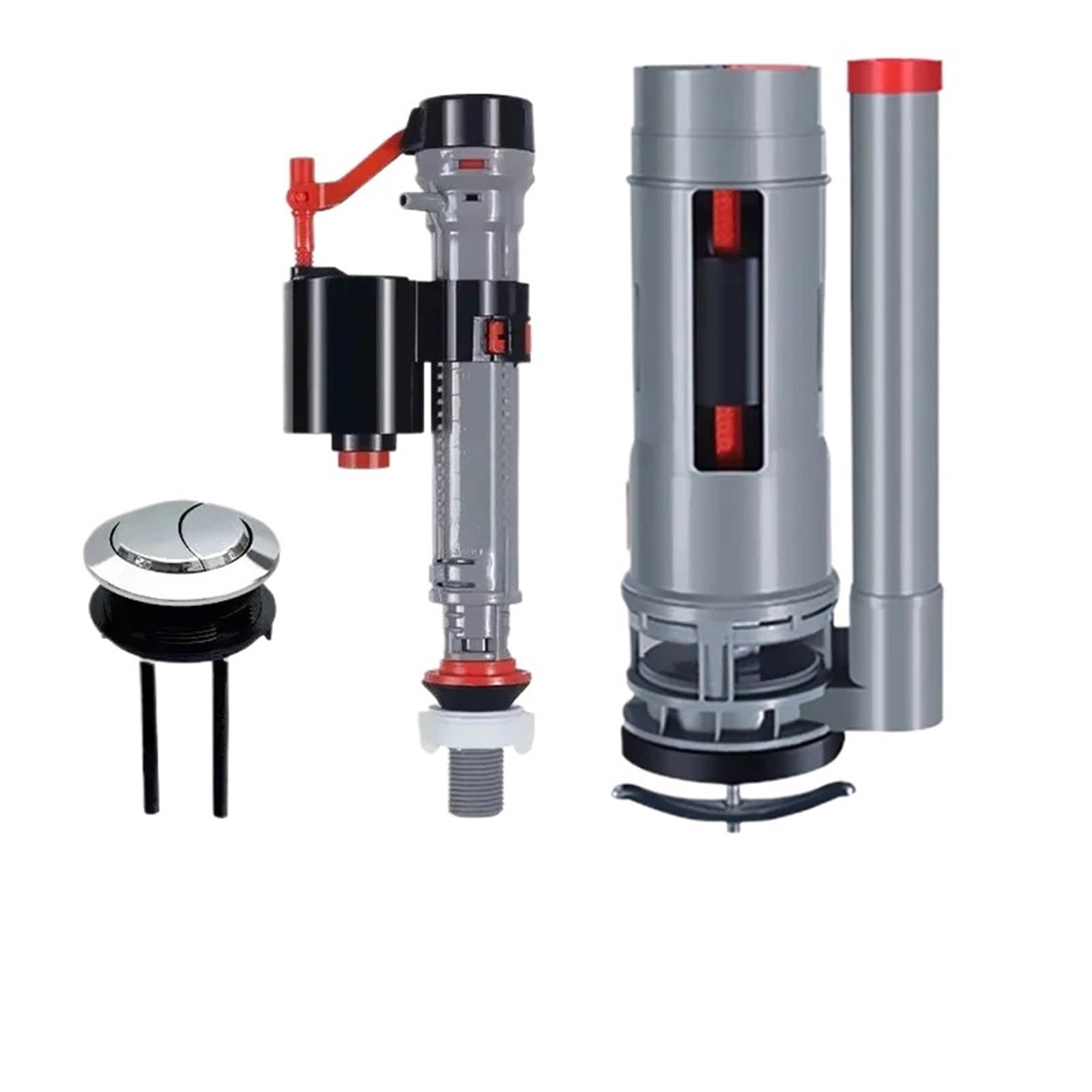 XPJYUA Toilet Drain Valve Universal 28cm Toilet Water Inlet Valve Old Tanks Bathroom Pumping Valves 4-point Thread Interface(24cm Set)