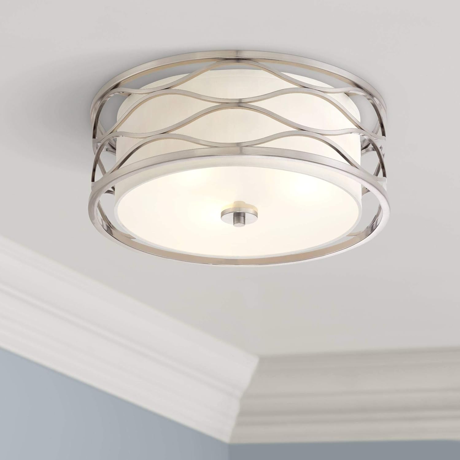 Possini Euro Design Austen Modern Ceiling Light Flush Mount Fixture 16