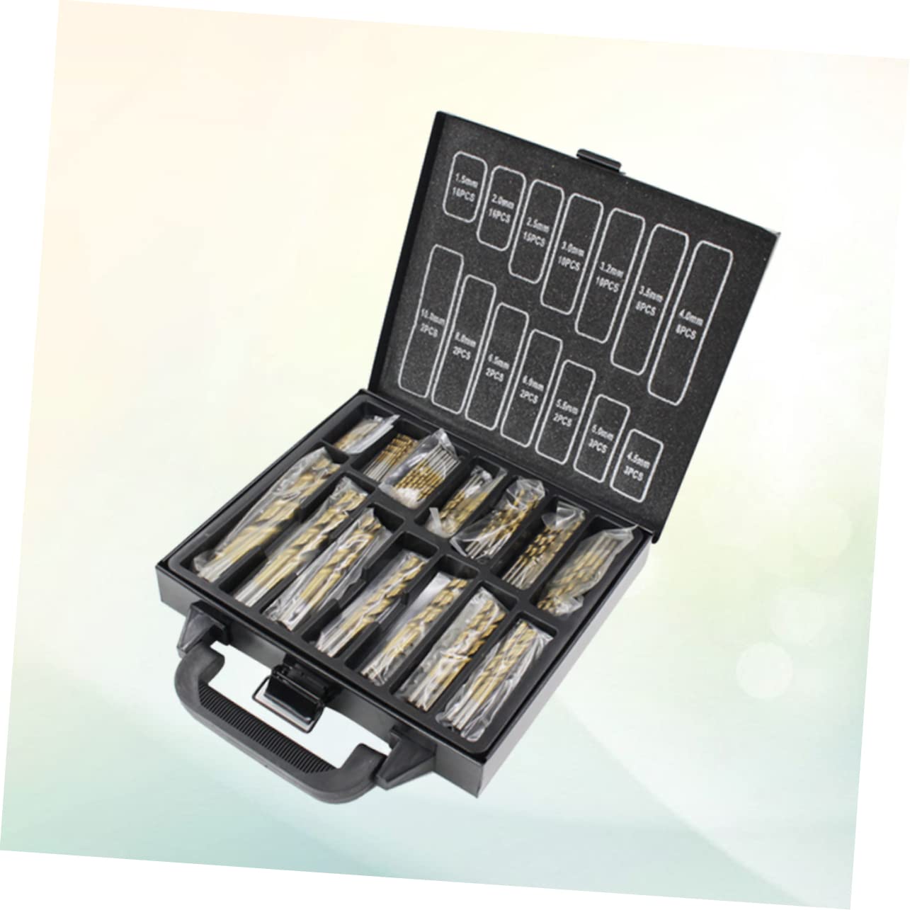 Uonlytech Brocas De Alta Resistencia De 99 Brocas Con Nitruro De Titanio 1.5mm-10mm Para Taladros y Máquinas Estacionarias