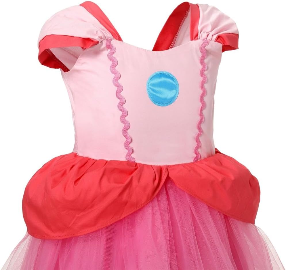 Lito Angels Princess Costume Girls Up to 8, Tulle Dress Up Kids Birthday Halloween Xmas Party for Infant Baby Toddler