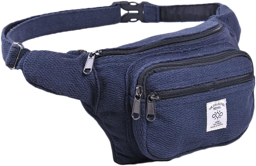 THE COLLECTION ROYALHimalayan Hemp and Cotton Fanny Pack, Eco-friendly, Fanny Packs Boho, Hippie Fanny Pack, Waist Belt, Travel Utility Belt
