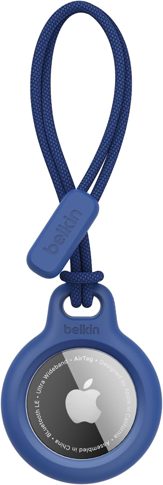 Belkin Airtag Case With Strap (Secure Holder Protective Cover For Air Tag With Scratch Resistance Accessory) - Blue
