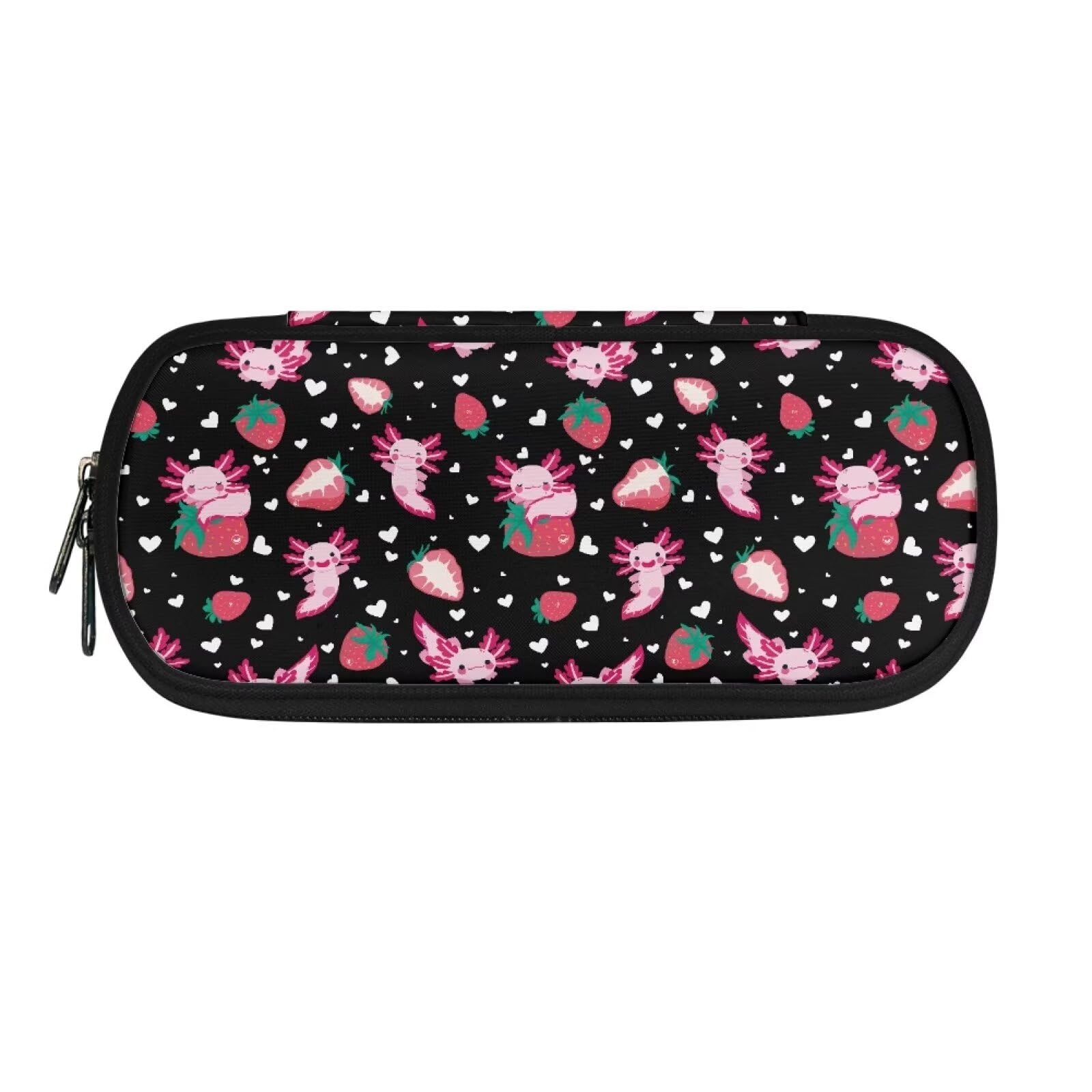 xixirimido Axolotl Strawberry Girls' Pencil Case Bag for Primary School Pouch Large — image 1