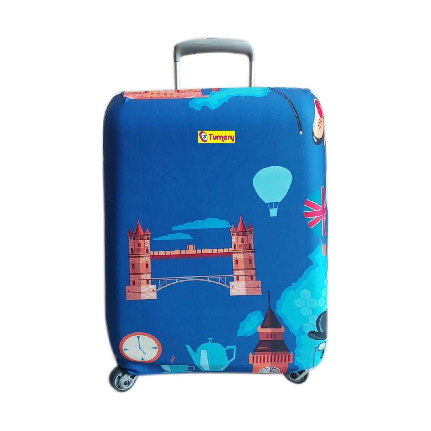 Tumery Luggage Cover Washable Dust Proof Anti-Scratch Polyester Blend Suitcase Protector Sutaible for VIP, Safari SKYBAG for Small Size Suitcase (Color 3, 56 CM)