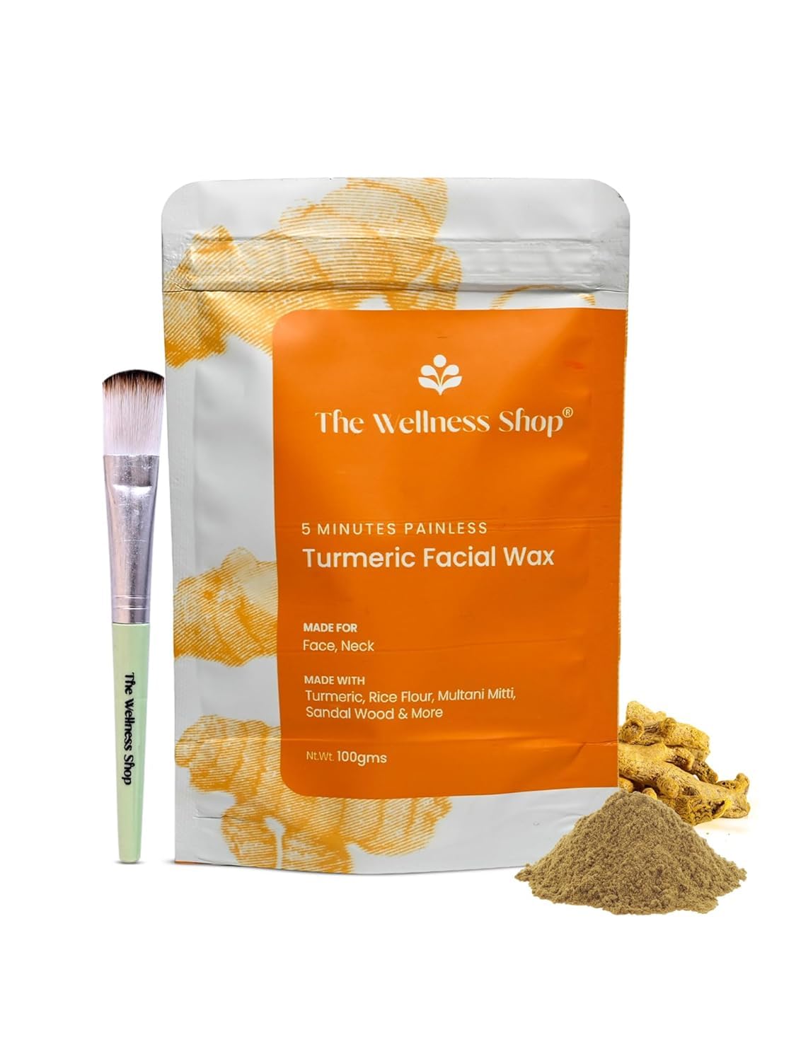 Th.e Wellness. Shop – Turmeric Facial Wax Powder, 5 min Painless Natural Face Hair Removal Waxing Powder, Easy to use at home, No chemicals – No Irritation, No Skin rashes (100g) Th.e Wellness. Shop – Turmeric Facial Wax Powder, 5 min Painless Natural Face Hair Removal Waxing Powder, Easy to use at home, No chemicals – No Irritation, No Skin rashes (100g)