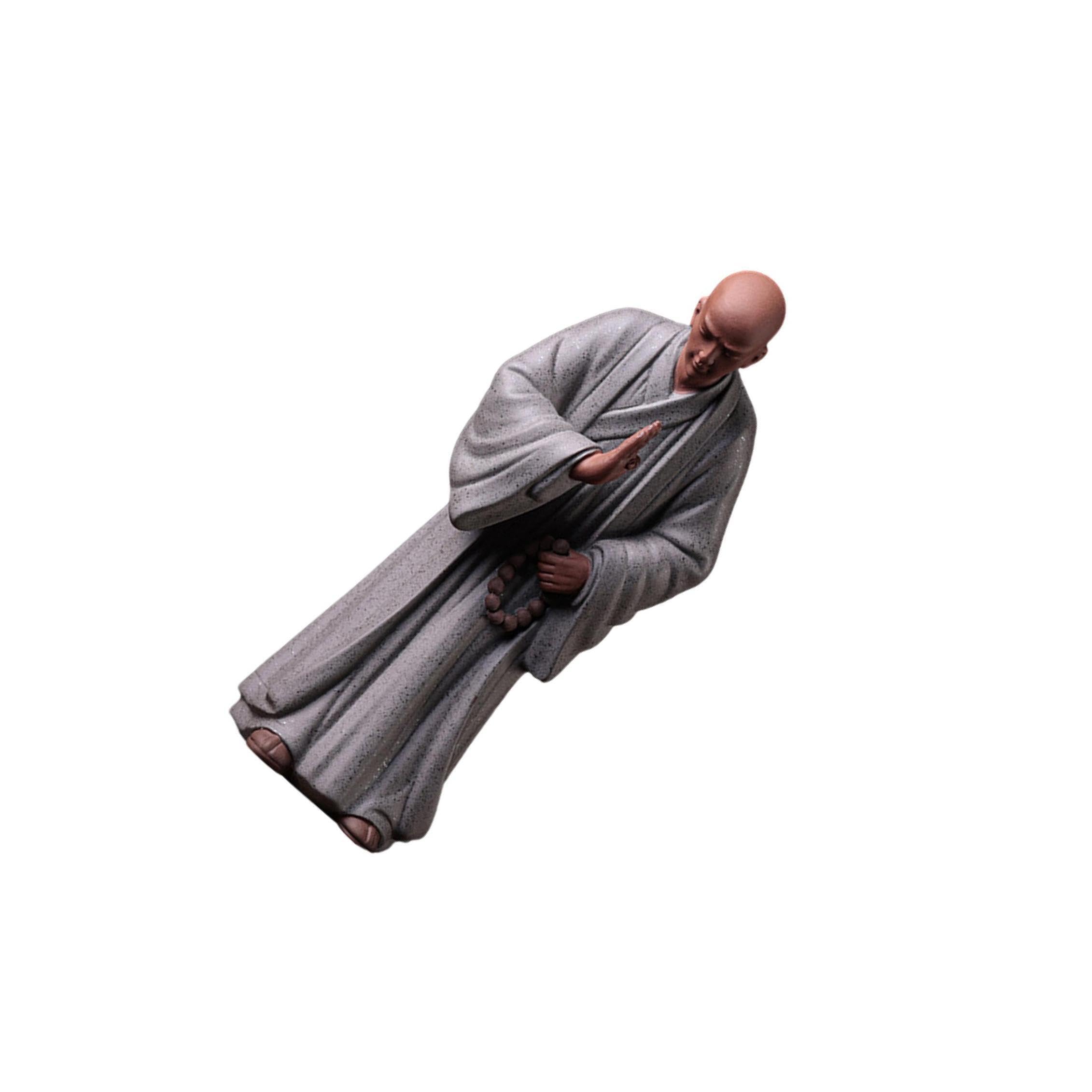 PIXZCSA Carved Ceramic Buddha Sculpture Collection Monk Figurines For Club Display Monk Statue Ornament With Look Suitable For Decoration In Home And Office, Style C