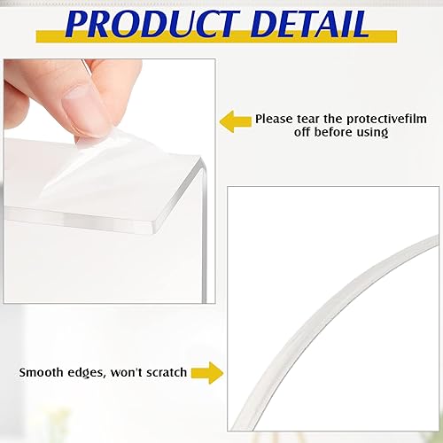 Miniatura 3 de Treela Paquete de 30 estantes flotantes de exhibición de zapatos para armario, estante de pared de acrílico transparente para zapatos, estante de