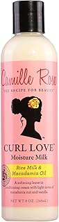Camille Rose Curl Love Moisture Milk, Leave-In Conditioning Cream for Curls and Coils, Nourish and Strengthen, Macadamia Nut & Vanilla, 240 ml (Pack of 1)