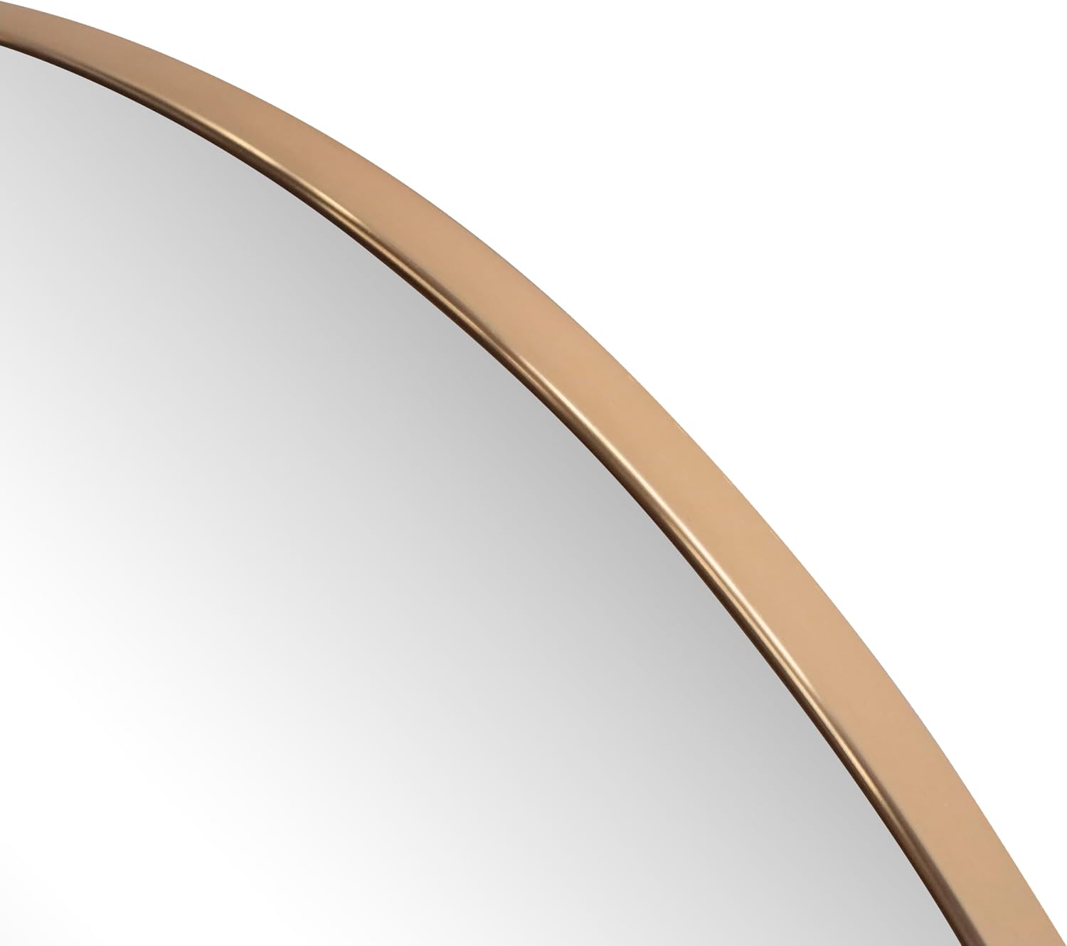 JONATHAN Y Solstice 42" x 23" Gold Half Moon Mirror Slim Aluminum Metal Frame Modern Horizontal Wall Mounted Semicircle for Bathroom Vanity or Entryway MIR211C