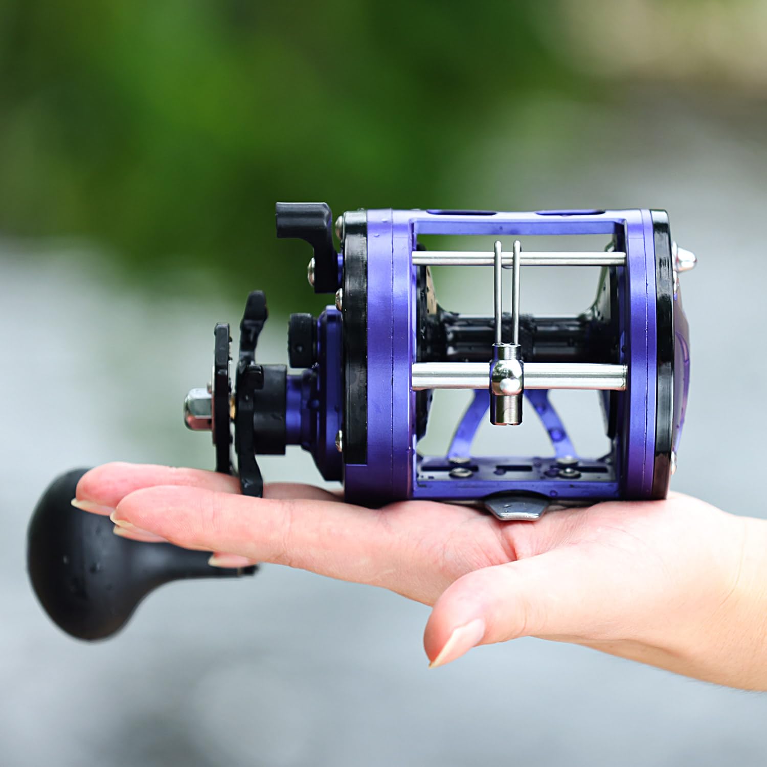 Sougayilang Mulinello da pesca convenzionale, liscio e potente, mulinello da pesca a traina, mulinello per pesca a traina, per pesce gatto, muschio, spigola, luccio