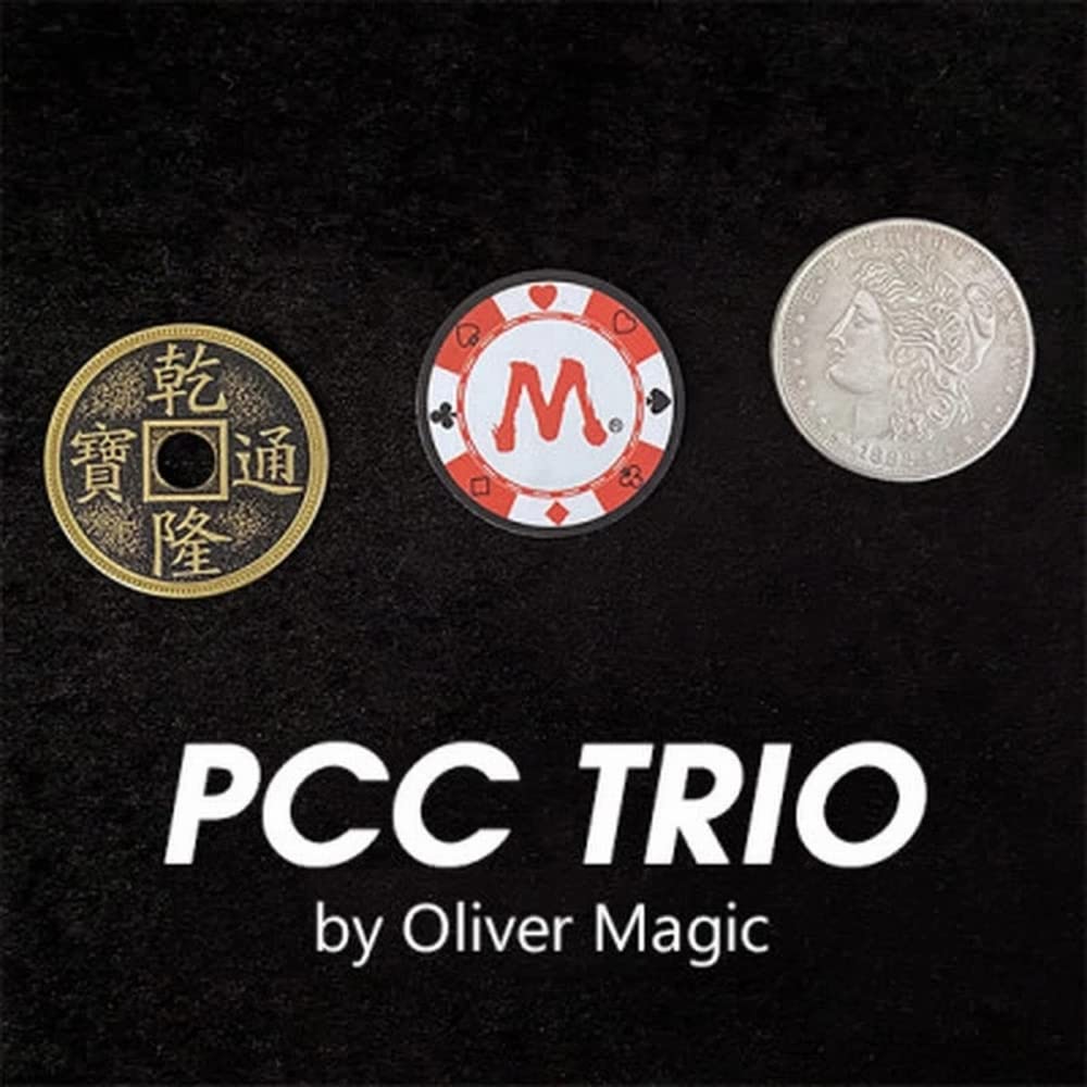 ZQION PCC Trio por Oliver Magic Classic CSB Moneda Set Cerca Trucos de Magia Monedas Magia Trucos Magia Moneda Producción Desapareciendo