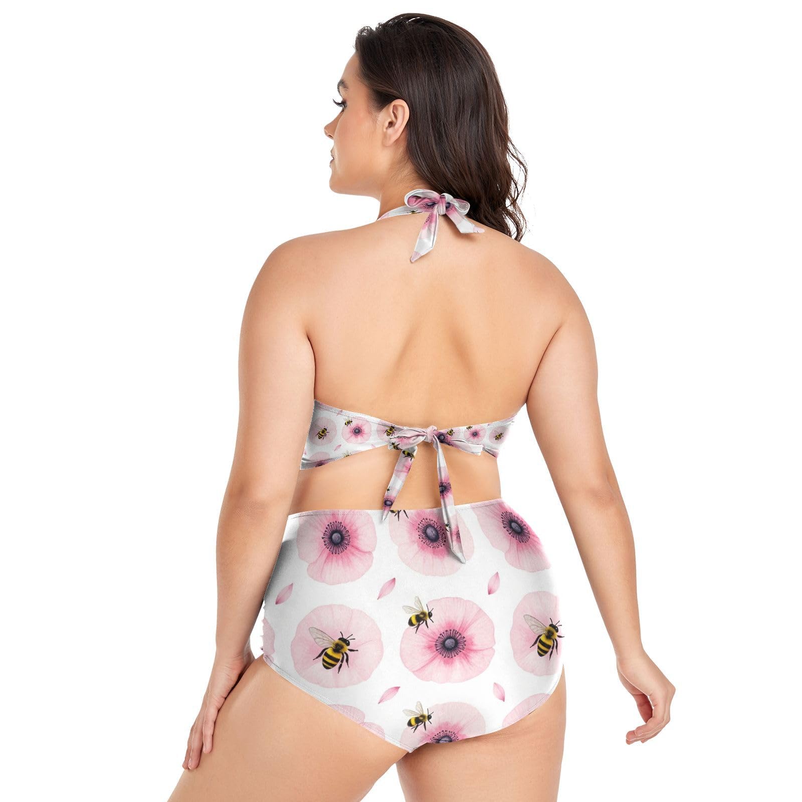 FRODOTGV Curvy - Costume da bagno a due pezzi da donna, taglia L-4XL