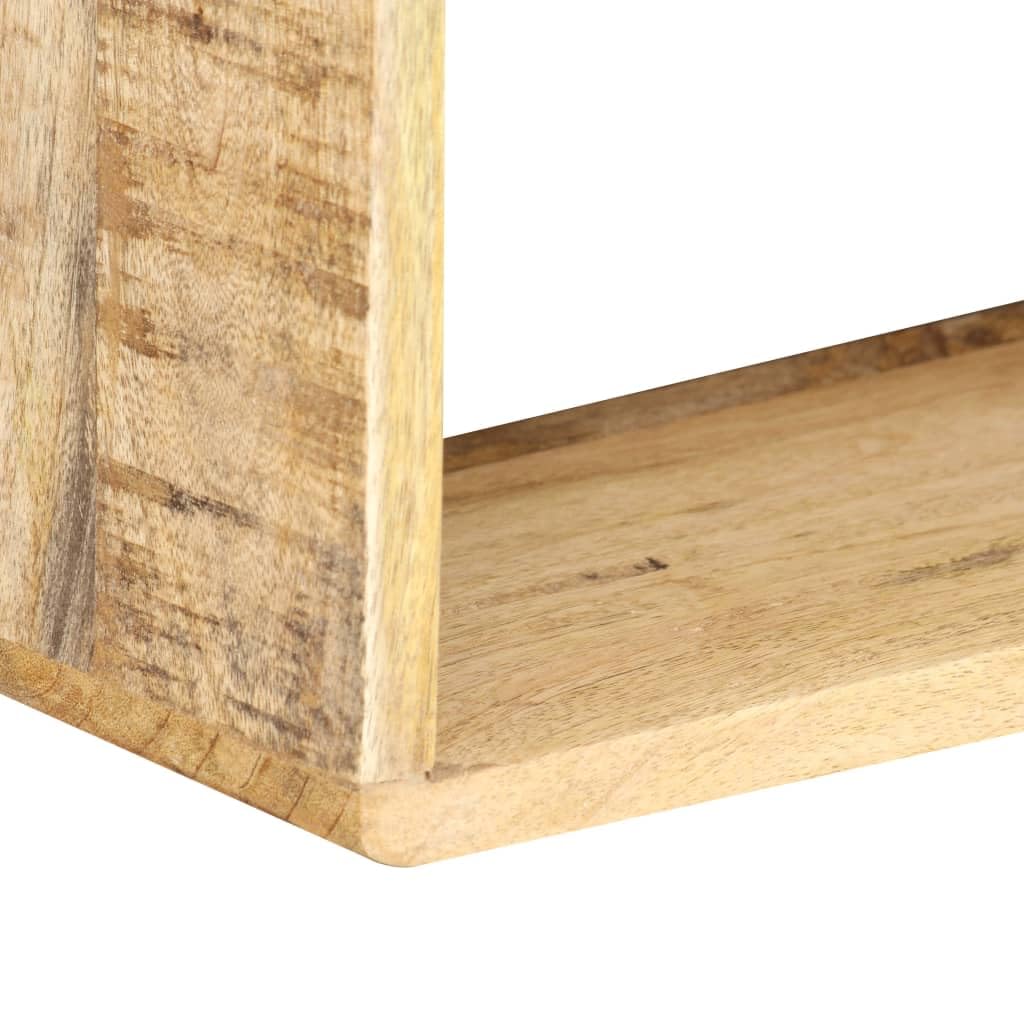 Set di 3 Mensole a Muro in Legno di Mango