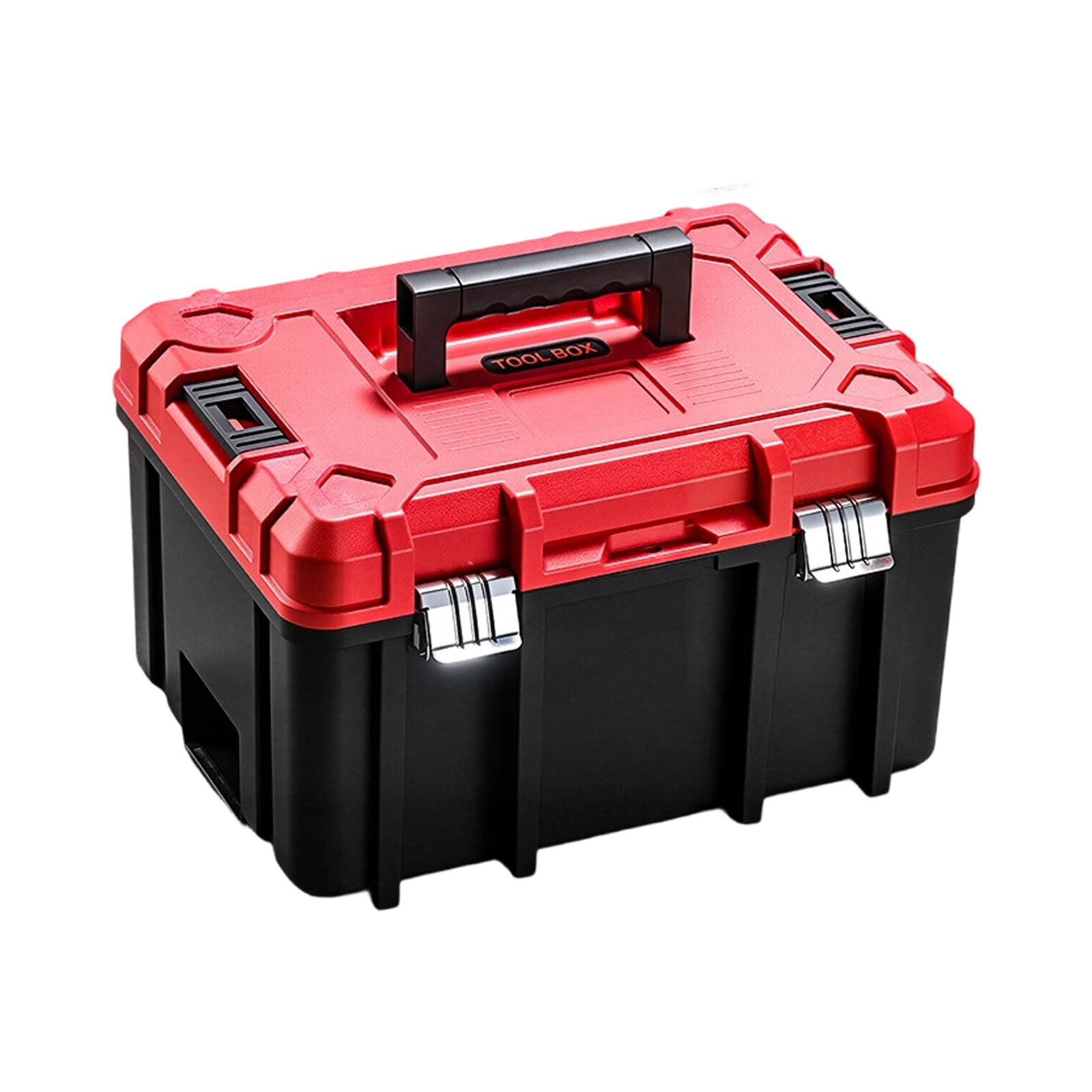 Industrial Grade Tool Storage Box Container with Removable Tray and Enhancing Load Bearing for Electrician Equipment Spacious Electrician Tool Keeper Box