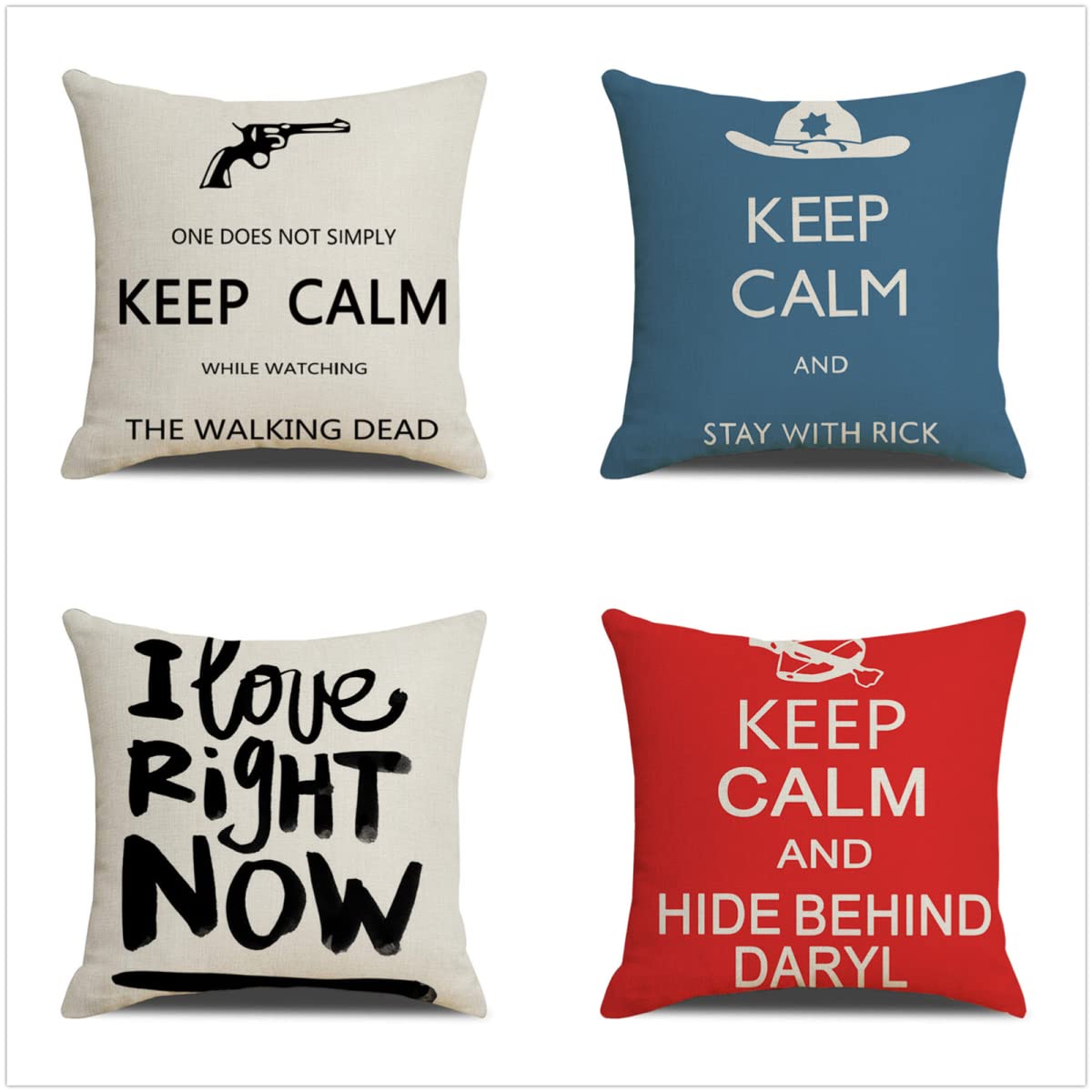 Letras de simplicidad 4 Piezas 55x55cm Fundas Cojines, Impresión en HD con Cremallera Oculta Cojines Decorativos, suave Cojines para Sofa Sala de Estar Dormitorio Automóviles Fundas de Cojines J-4582