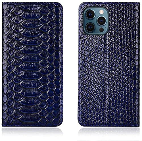 Étui cuir iPhone 12 Pro Max bleu idéal pour vos trajets et vidéos