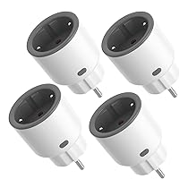 SONOFF S60TPF 4PCS Presa Smart 16A 2.4G WIFI Intelligente Smart Plug with Timer, Power Statistics, Overload Protection, Voice Control, Compatible with Alexa, Google Home