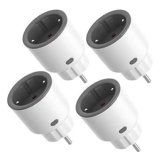 SONOFF S60TPF Enchufe Inteligente Wi-Fi (con Monitoreo Energético), Programar el Encendido/Apagado, Ahorro Energía, Compatible con Alexa y Google Home, 4 Pack