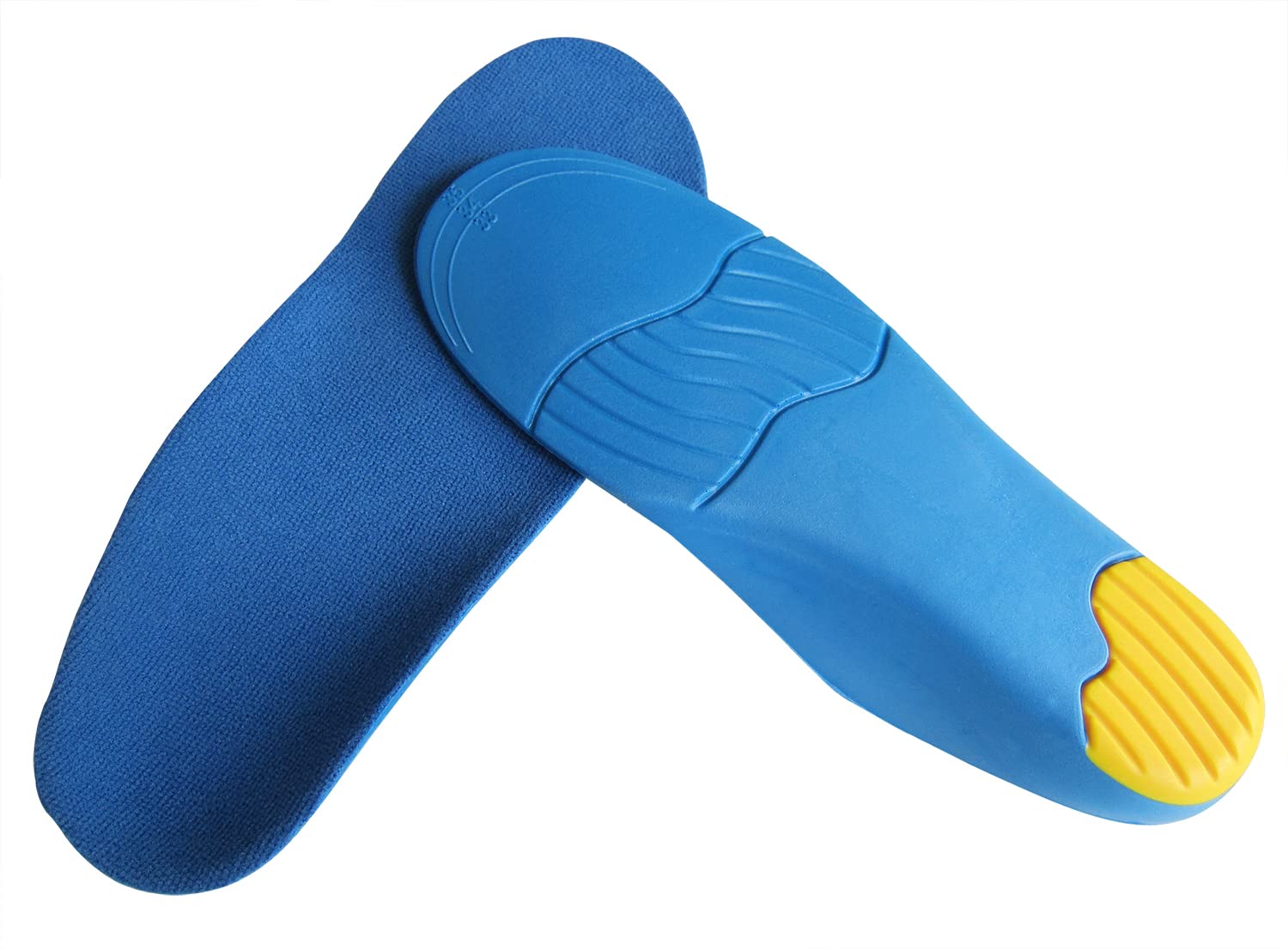 Blue Orthotic Shoes Inserts for Little Boys Arch Support Insoles for Kids Sneakers and Boots Shoe Liner Replacement Insoles with Deep Heel Cup for