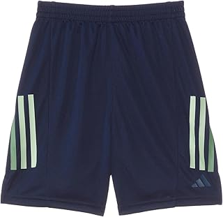 Aeroready® - Pantalones cortos con cintura elástica y 3 rayas, Azul Marino Verde, 5