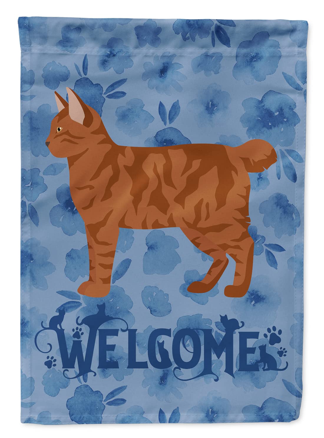 Drapeau de bienvenue chat american bobtail pour personnaliser l'entrée de votre propriété