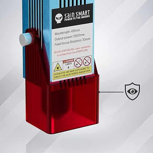 Miniatura 7 de Genmitsu CFL55P Módulo láser de punto comprimido con boquilla de asistencia de aire, punto láser de 0.004 in* 0.004 in, módulo FAC de 5.5 W