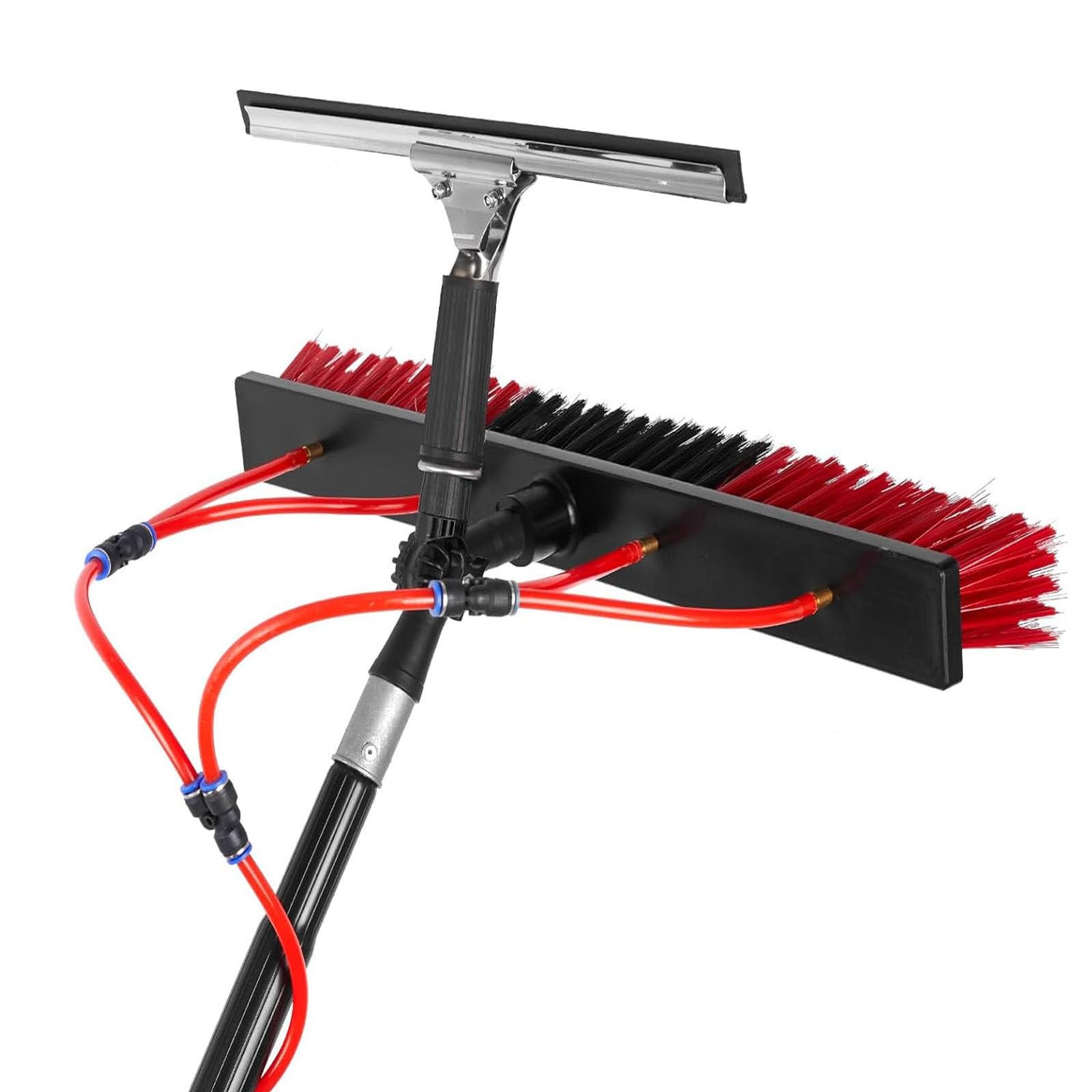 OLSKFUH 180° Rotatable Telescopic Water Fed Pole Kit With Brush & Spray - Professional Solar Panel Window & Vehicle Cleaning System 8M Reach,size_name-8m