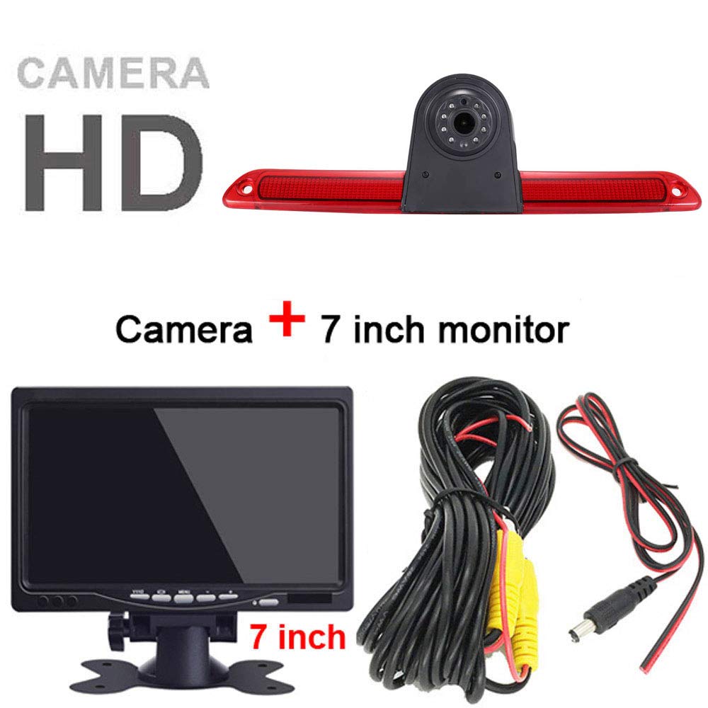 Pantalla TFT LCD de 7 Pulgadas Monitor de Coche + Super HD Gran Angular Visión Nocturna Cámara de Marcha Atrás para Mercedes Sprinter W609 Viano Vito Transit Ducato VW Crafter Master