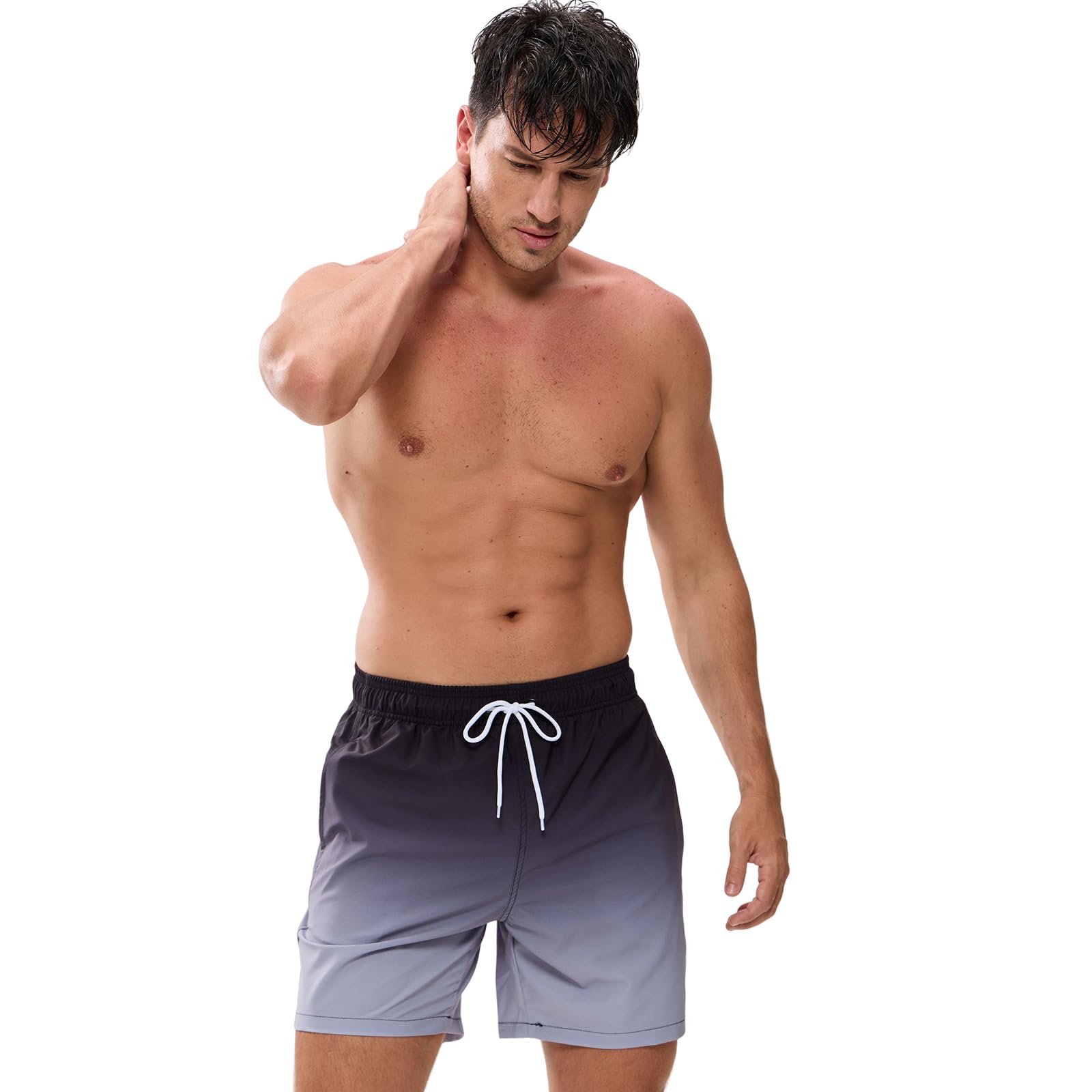 EDOTON Costumi da Bagno Uomo, Leggeri ad Asciugatura Rapida Costume Piscina Uomo Lungo Impermeabili Costume Uomo Mare con Cintura Regolabile e Tasche/Nuoto/Surf/Casual