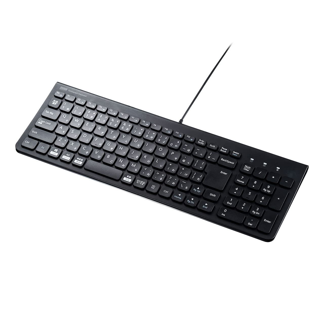 カバー欠アリ❗️サンワサプライ USBスリムキーボード パンタグラフ　ブラック Amazon.co.jp: サンワサプライ(Sanwa Supply) キーボード 有線