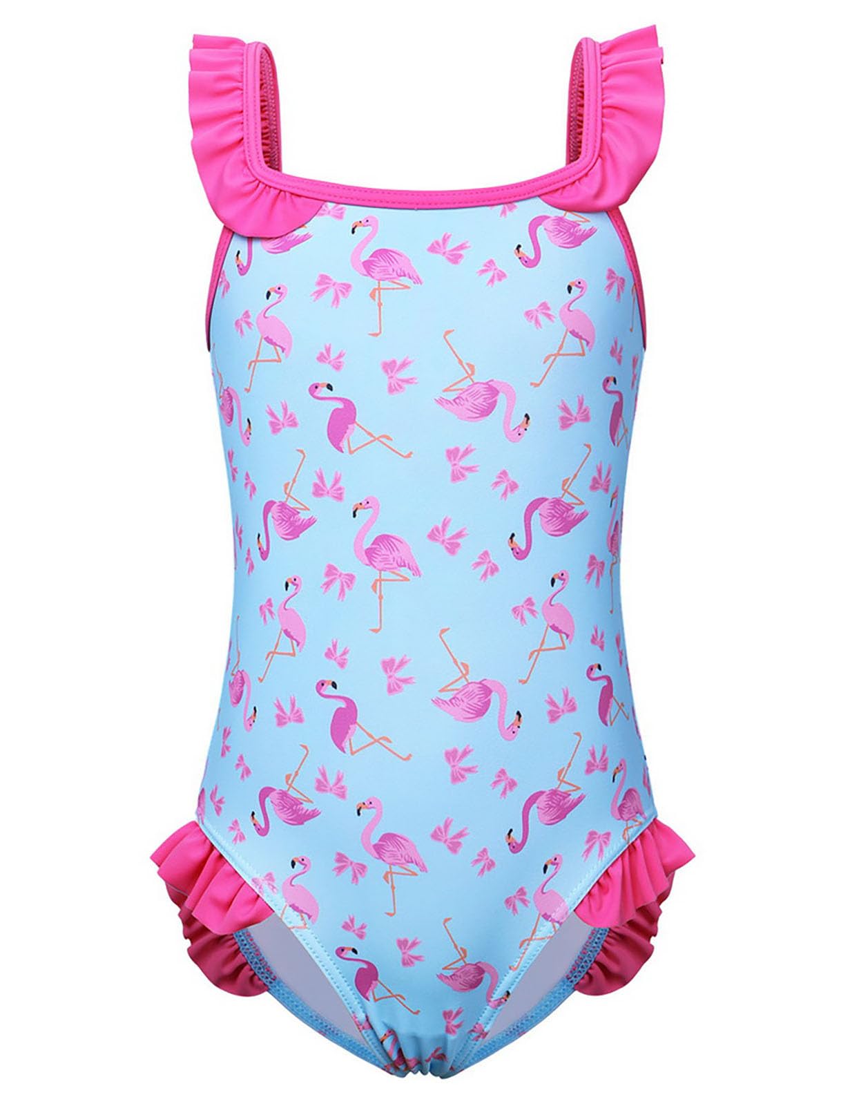 XFGIRLS Baby/Toddler Girls Swimsuit Long Sleeve One-Piece Bathing Suit Rash Guard for Kids UPF 50+ Swimwear