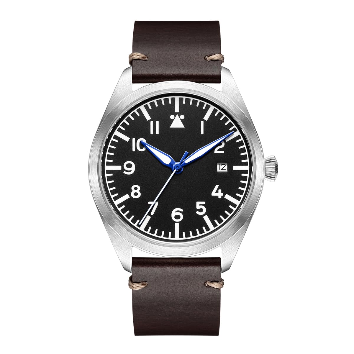 Boyarca Pilotenuhr Herren Flieger Armbanduhr Japan Automatikwerk Mechanische Uhren Edelstahlgehäuse Flieger Uhren mit Leuchtend Wasserdicht